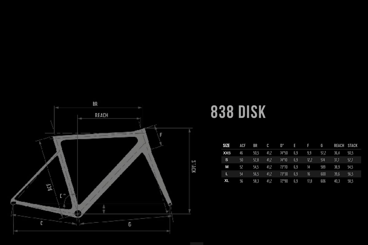 Sizing ❤ De Rosa 838